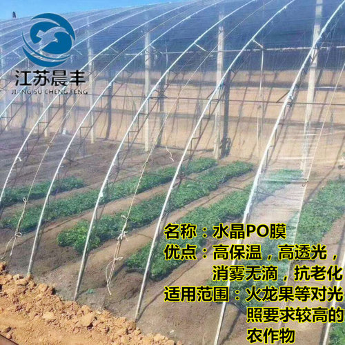 进口大棚膜无滴膜黑白膜PO膜蔬菜花卉养殖大棚加厚透光保温塑料薄 - 图0
