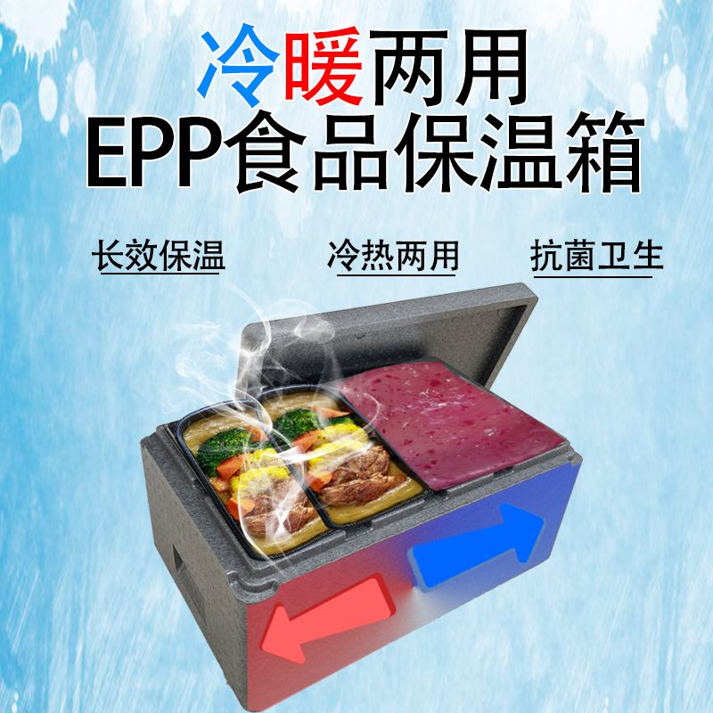 户外手工网红冰粉EPP保温箱冰沙冷藏箱摆摊商用食品泡沫箱保鲜箱 - 图0