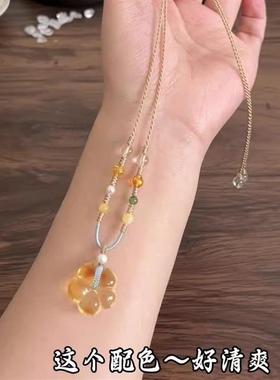 高货吊坠绳手工编织项链绳可挂玉石蜜蜡黄金平安扣佛牌配绳可调节