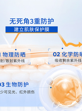 皮宝清透防晒乳50g敏感肌高倍防晒清爽不油腻