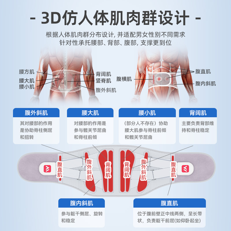 维德护腰带腰间盘劳损腰椎突出腰痛女士男士医用热敷腰围专业腰托 - 图0