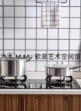 样板房居家厨房麦饭石不锈钢汤锅平底锅炒锅软装展示摆件组合轻奢