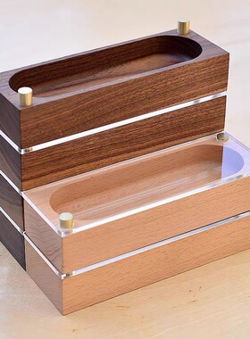 现代轻奢书房书桌写字板组合胡桃木盒手表创意摆件桌面装饰样板间