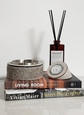 样板间售楼处展厅客厅茶几床头柜飘窗桌面摆件马毛烟灰缸软装饰品