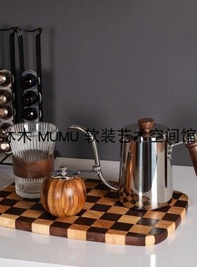 样板间厨房橱柜咖啡储物罐瓶道具