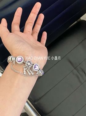 潘家风格紫色捕梦网手链女小众设计感轻奢可调节闺蜜姐妹礼物手镯