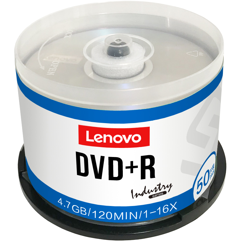 联想正品dvd光盘dvd+r刻录光盘光碟刻录盘空白光盘4.7G刻录光碟空白光碟dvd刻录盘空光盘dvd碟片50片桶装 - 图1