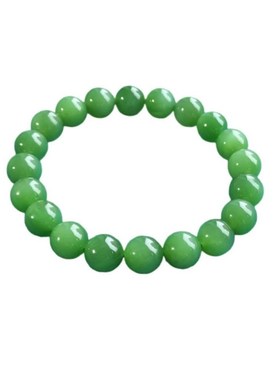 和田玉手链藕粉晴水玉器白玉手饰烟紫G玉石碧玉圆珠女款天然手串