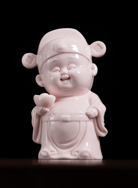 陶瓷福禄寿三星财神摆件送礼