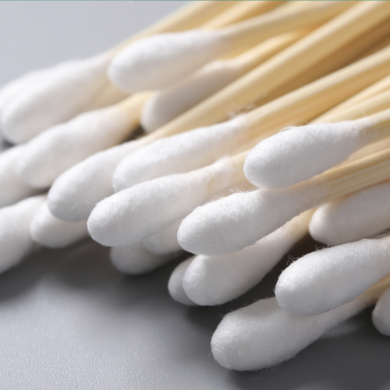 噢吉熊旗舰店竹棒棉签包邮双头竹木棒化妆用棉棒棉花掏耳朵圆头无菌卸妆棉双头2