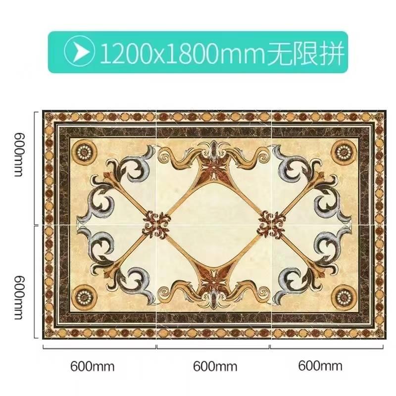 拼花瓷砖欧式拼花客厅地板砖800×800图入户过道走廊抛晶拼