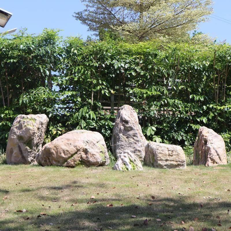 仿真石头造景摆件玻璃钢空心假石桌椅户外庭院公园林假山景观装饰 - 图1