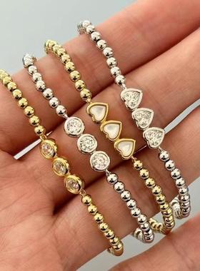 [陈都灵同款]925纯银珠宝925纯银小甜豆手链轻奢优雅生日礼物