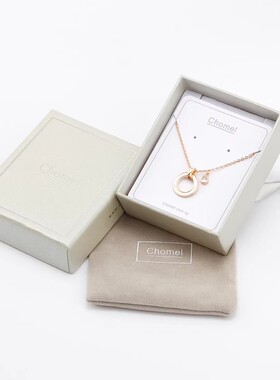 新加坡chomel项链女轻奢圆圈贝母锁骨链女潮网红小众设计简约气质