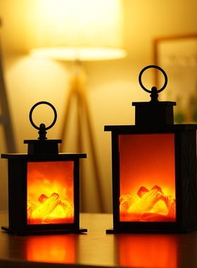 LED创意家居壁炉灯 火焰灯造型灯北欧风格装饰灯圣诞节工艺品摆件