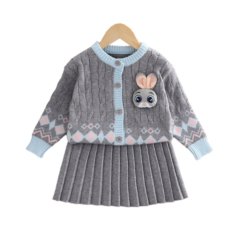 女宝宝秋冬连衣裙女童朱迪兔子警官毛衣裙套装婴儿秋季洋气公主裙,淘宝优惠券,粉丝福利购,淘宝优惠卷