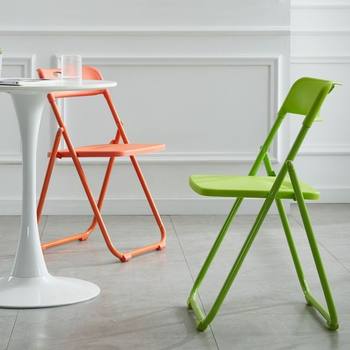 ເກົ້າອີ້ພັບພາດສະຕິກກອງປະຊຸມ backrest Portable ຫ້ອງການການຝຶກອົບຮົມເກົ້າອີ້ການຫາປານອກເຮືອນ folding stool