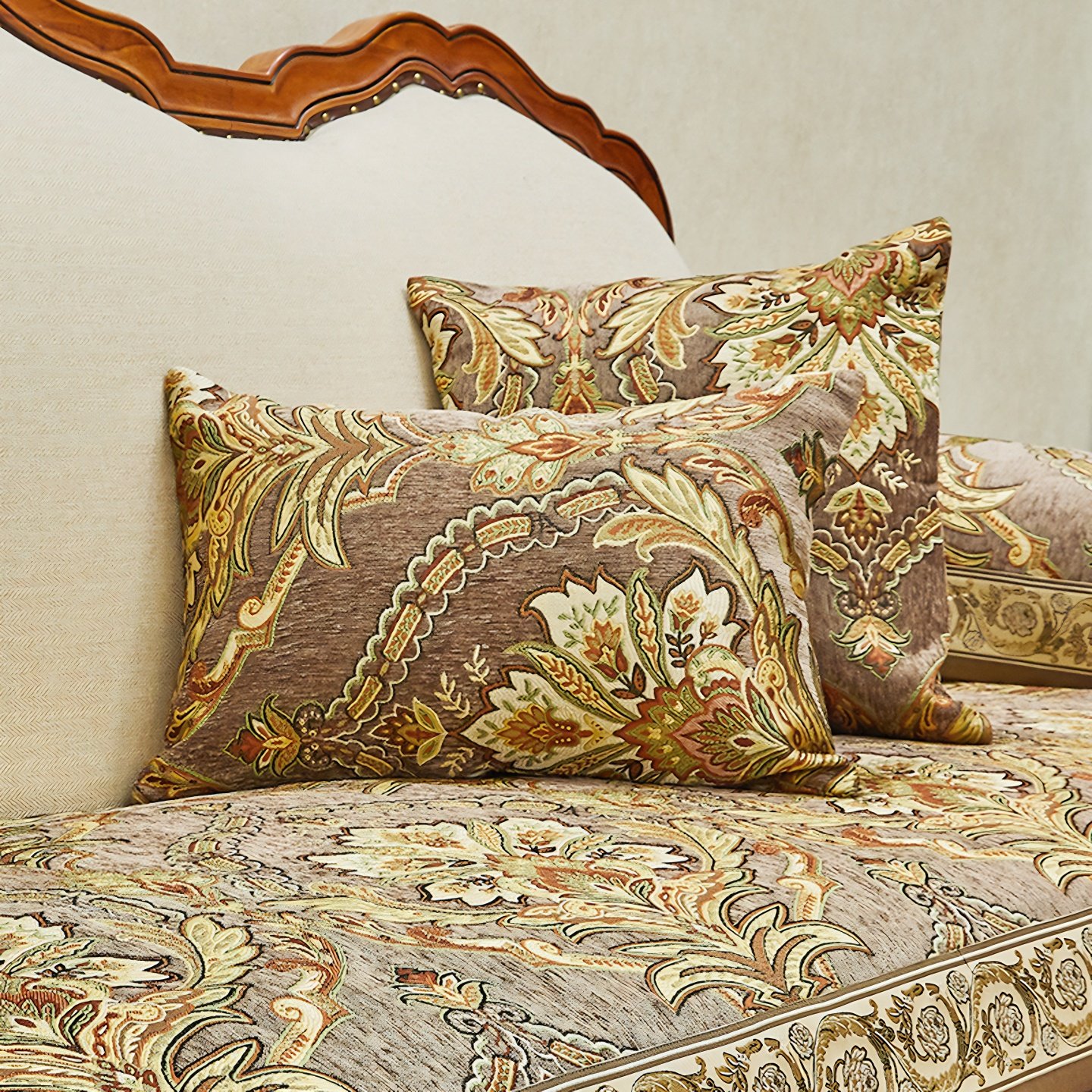 欧式沙发垫四季通用布艺防滑美式高档雪尼尔北欧简约沙发套罩坐垫,淘宝优惠券,粉丝福利购,淘宝优惠卷