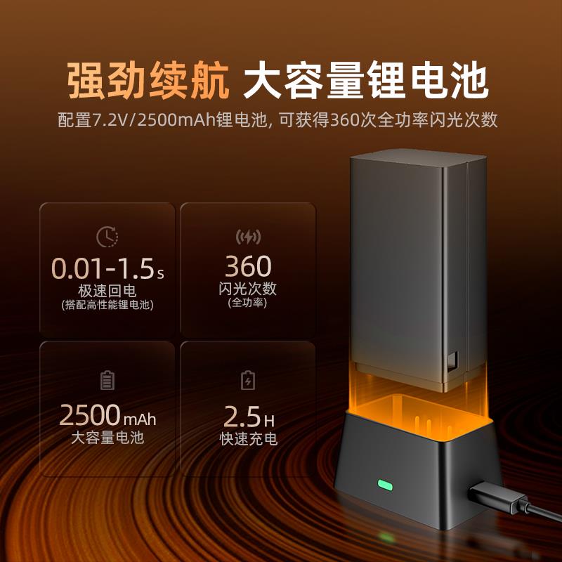 Godox 神牛AD100pro外拍闪光灯锂电池TTL摄影灯可携式单眼相机口 - 图2