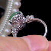 Emperor Cuiqin Bingyang Green Gourd Ring 18k gold diamond inlaid with natural A-grade jadeite full and translucent