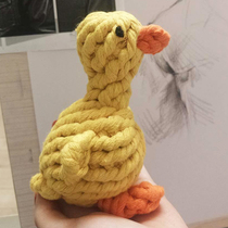 Dog rope knot toy grindle bite rope Carrot River cotton rope Pets resistant to small puppies for their own fun