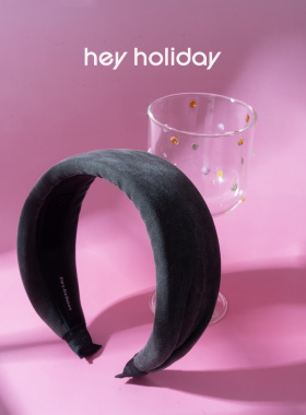hey holiday加厚宽版发箍海绵填充高颅顶魔术贴防滑耐弯折不磨耳