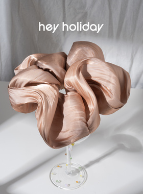 hey holiday海岛缎大肠发圈盘发扎发马尾发绳甜美法式绑发轻奢感