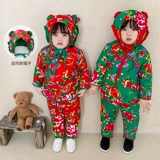 Зимний детский комплект, куртка, штаны подходит для мужчин и женщин, увеличенная толщина