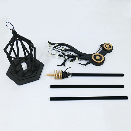 星漫 明日方舟夜莺cos道具服武器法杖鸟笼灯笼挽歌皮肤 可发光 - 图0