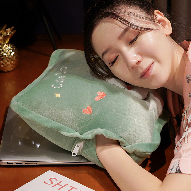 抱枕被子两用毯子二合一办公室午睡空调被卧室床头靠枕沙发靠背垫 - 图2