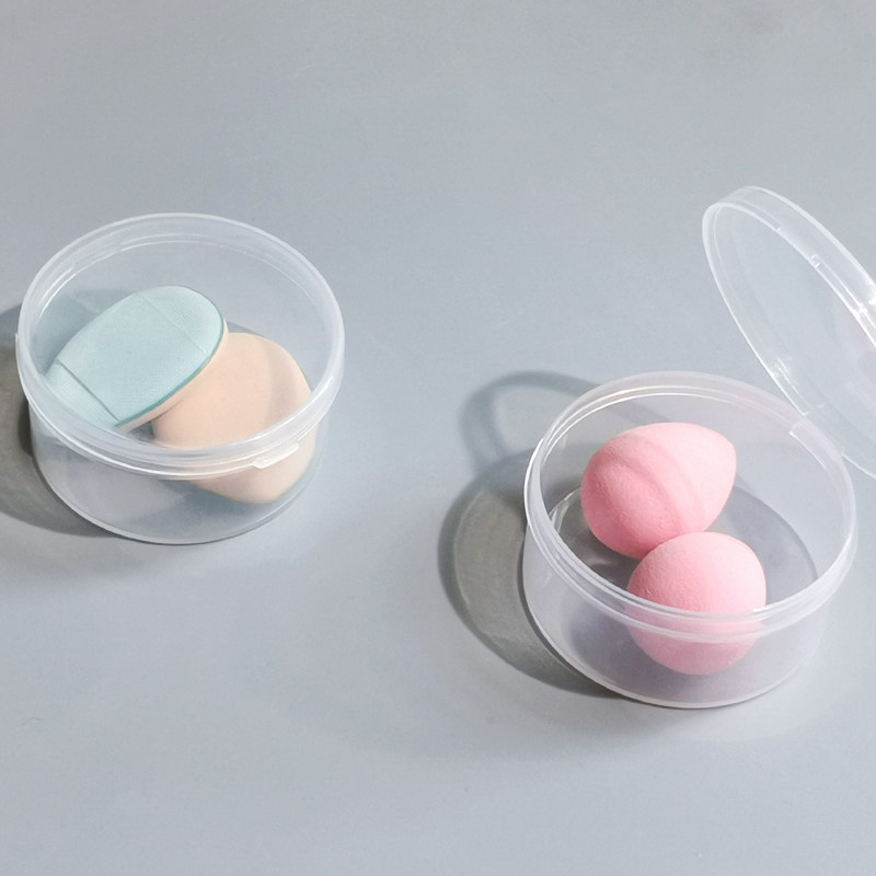 粉扑收纳盒粉扑空盒子便携防尘植绒粉扑散粉蜜粉扑饼分装盒圆方盒,淘宝优惠券,粉丝福利购,淘宝优惠卷