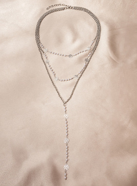 European and American jewelry clavicle chain long necklace p