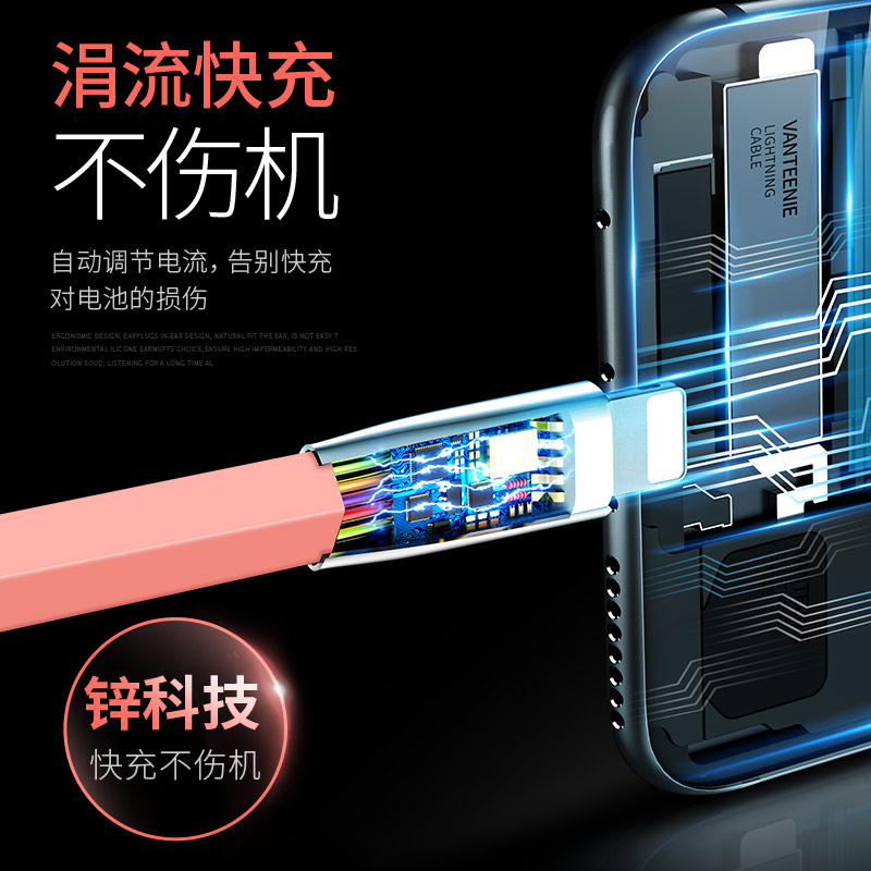 适用于iphone12/13/11数据线苹果快充6s/7/8/se/X/xr/xs Max充电线器Plus平板电脑手机ipad通用闪充s加长冲电