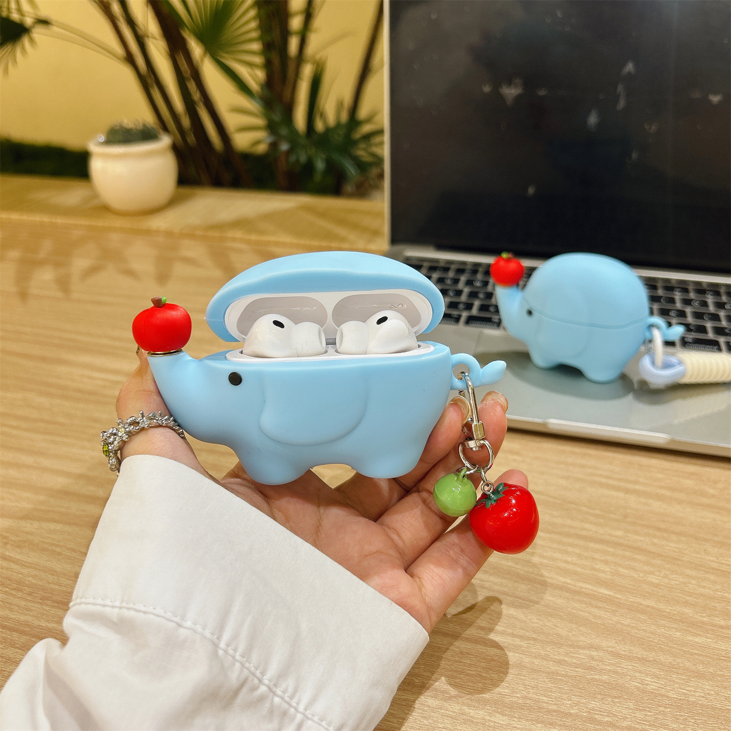 旋转大象freeclip2代耳机保护壳适用于华为freeclip耳机保护套创意旋转苹果airpodspro3代保护壳clip二代软壳 - 图2