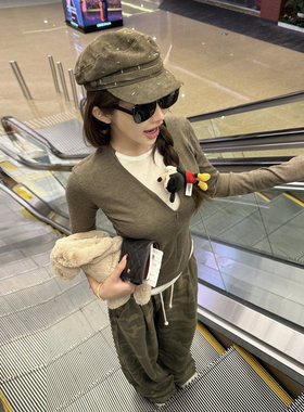 PickRui 睿哥 复古做旧报童帽子女秋季新款穿搭时尚高级设计感