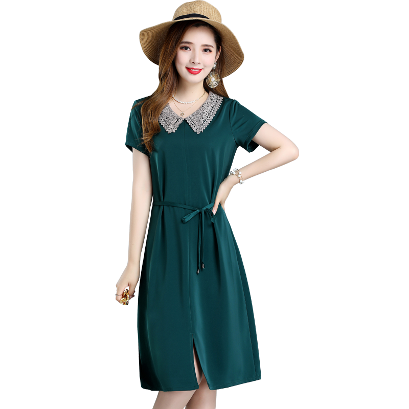 阔太太醋酸缎面夏季2020年连衣裙 婉味服饰连衣裙