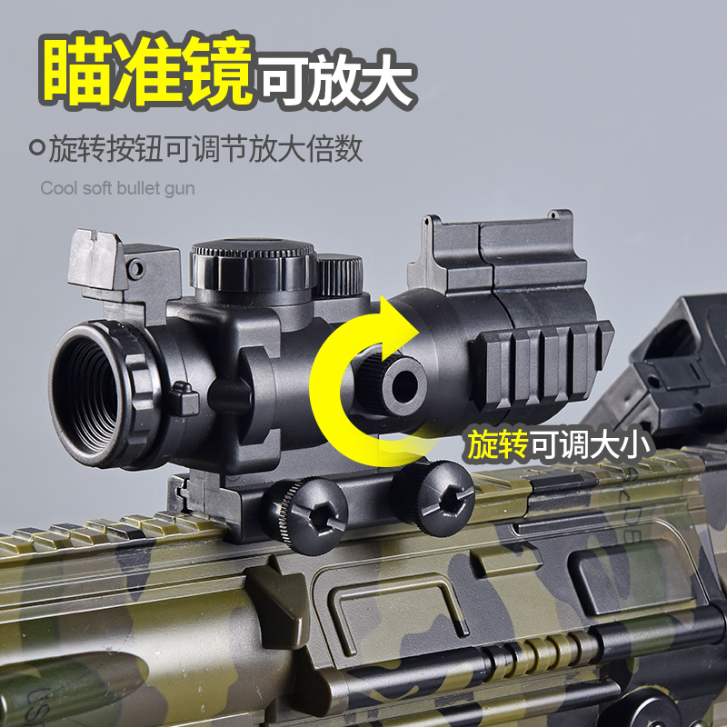 M416软弹枪电动连发玩具枪抛壳子弹98k狙击小男孩awm儿童仿真吃鸡-图1