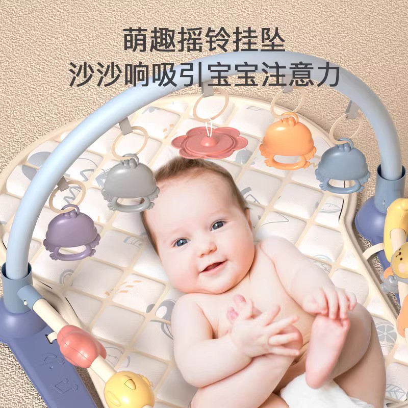 脚踏钢琴新生婴儿健身架器宝宝男孩女孩音乐益智玩具0-1岁3-6个月 - 图1
