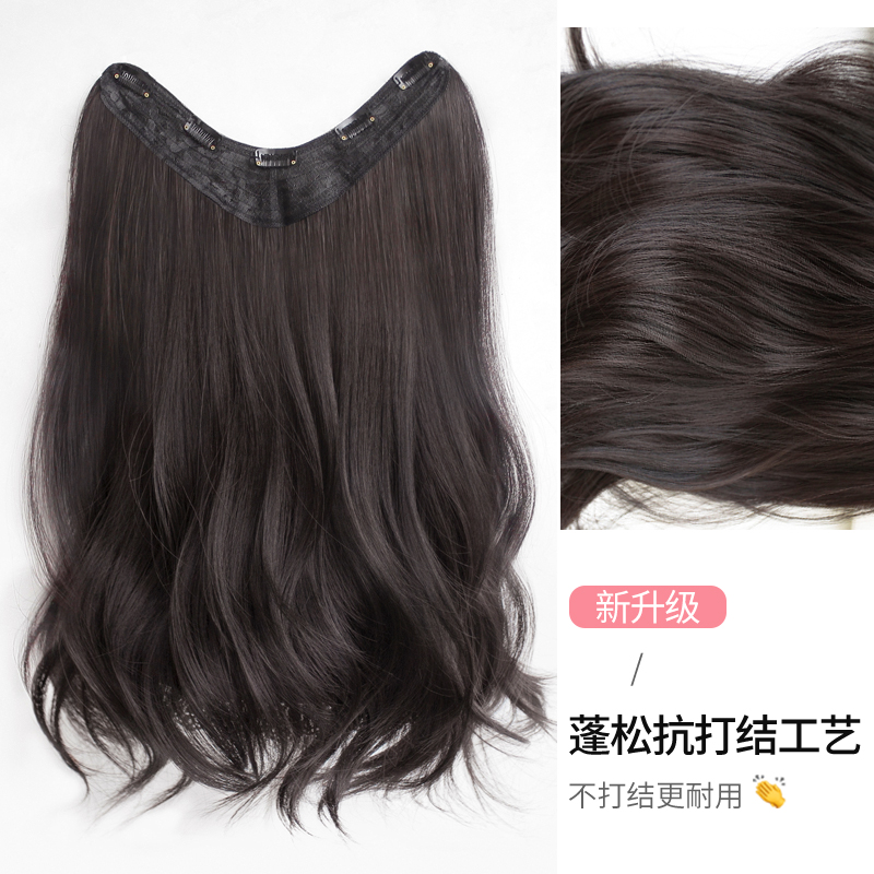 u型卷发假发片蓬松增发量一片式仿真发假发女长发隐形无痕发片夏 - 图3