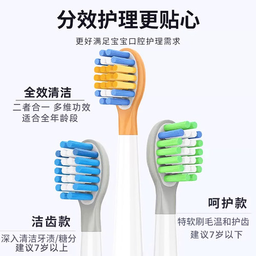 萌瑟适配usmile儿童电动牙刷头Q10/Q20/Q30/Q3S/Q4/QF1/A10/T10 - 图3
