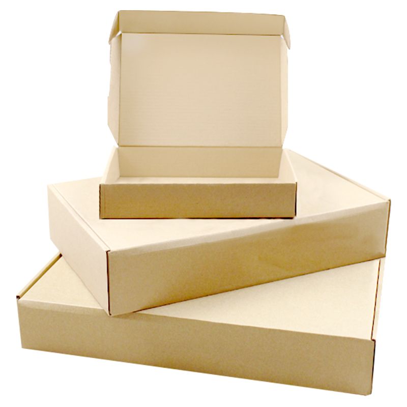 特硬飞机盒快递打包盒长方形包装幅出小卡牛皮纸盒子扁平纸箱定制-图3