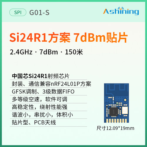 泽耀2.4G无线接收模块国产Si24R1+PA+LNA兼容nRF24L01模块SPI接口 - 图0