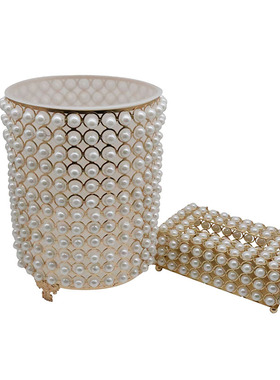 纸巾盒垃圾桶套装样板房客厅茶几家用简约创意收纳多功能抽纸盒