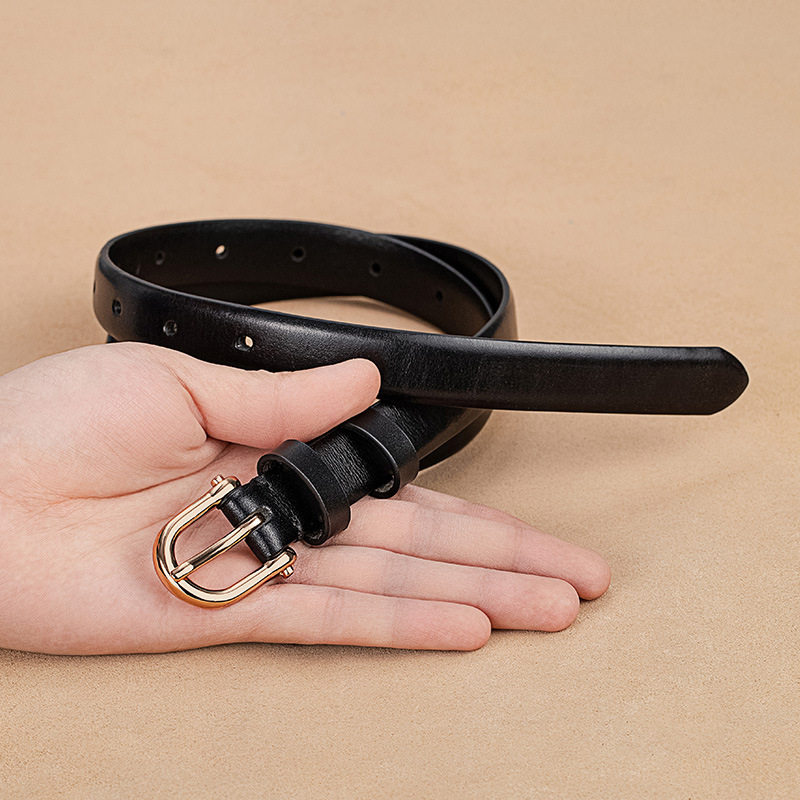 皮带女真皮纯头层牛皮休闲百搭复古针扣腰带细配裙子装饰简约裤带,淘宝优惠券,粉丝福利购,淘宝优惠卷