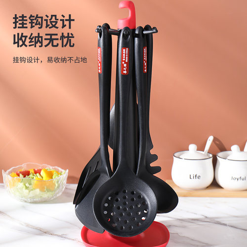 喜之助硅胶锅铲不粘锅专用铲家用炒菜铲子耐高温汤勺防烫厨具套装 - 图3