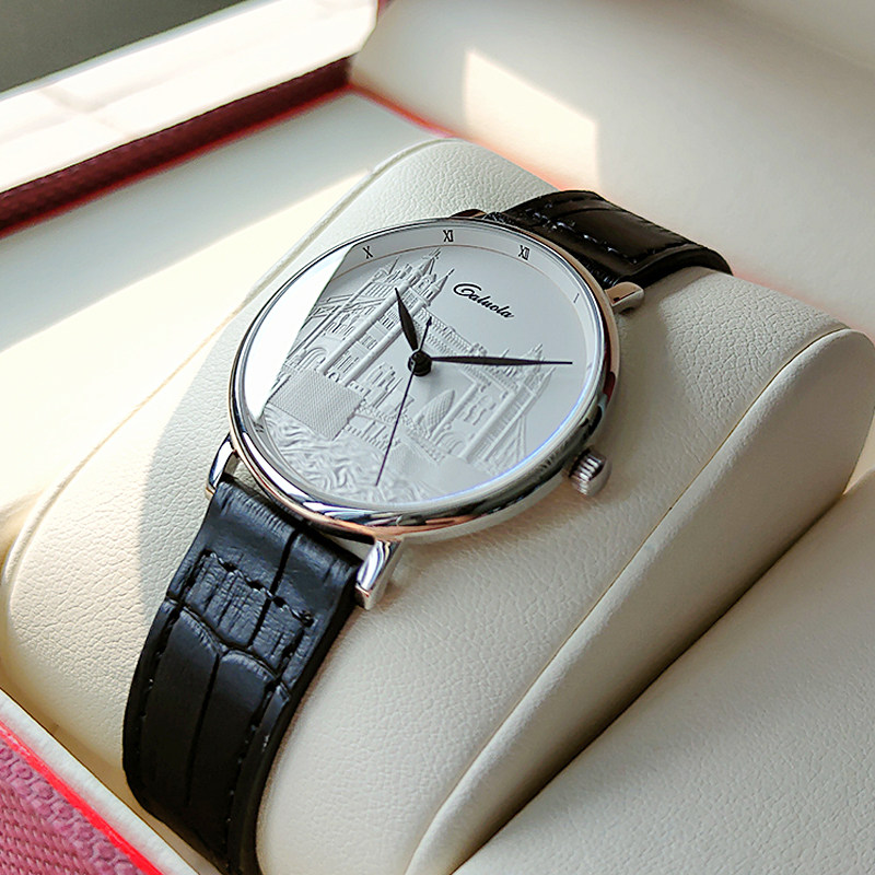 卡罗莱官方正品分期购浮雕石英表 iwochs国产腕表