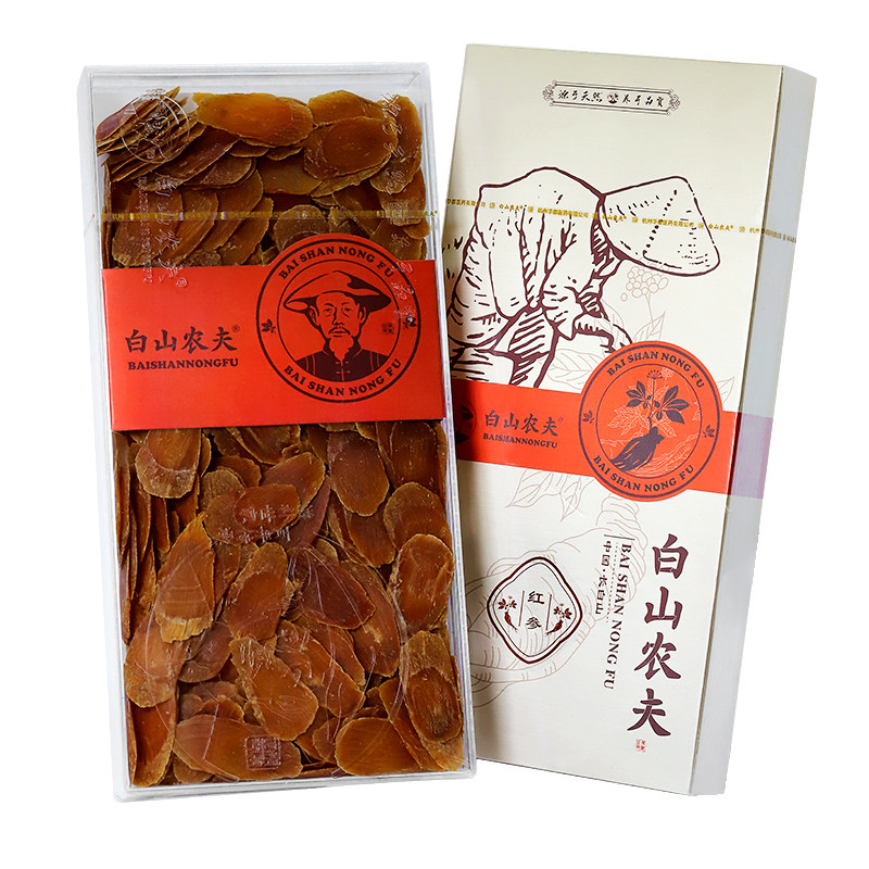 白山农夫红参片无糖即食整支高丽参 白山农夫人参/园参及其制品