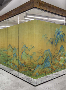 古代名画超大装饰贴办公室中国风