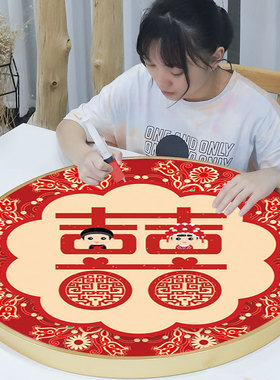 钻石画2026新款满钻客厅结婚情侣十字绣砖石贴画水晶卧室圆形喜字