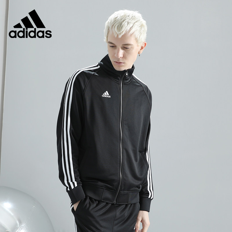 Adidas阿迪达斯外套男女秋冬季情侣官网经典条纹休闲运动服夹克衫,淘宝优惠券,粉丝福利购,淘宝优惠卷